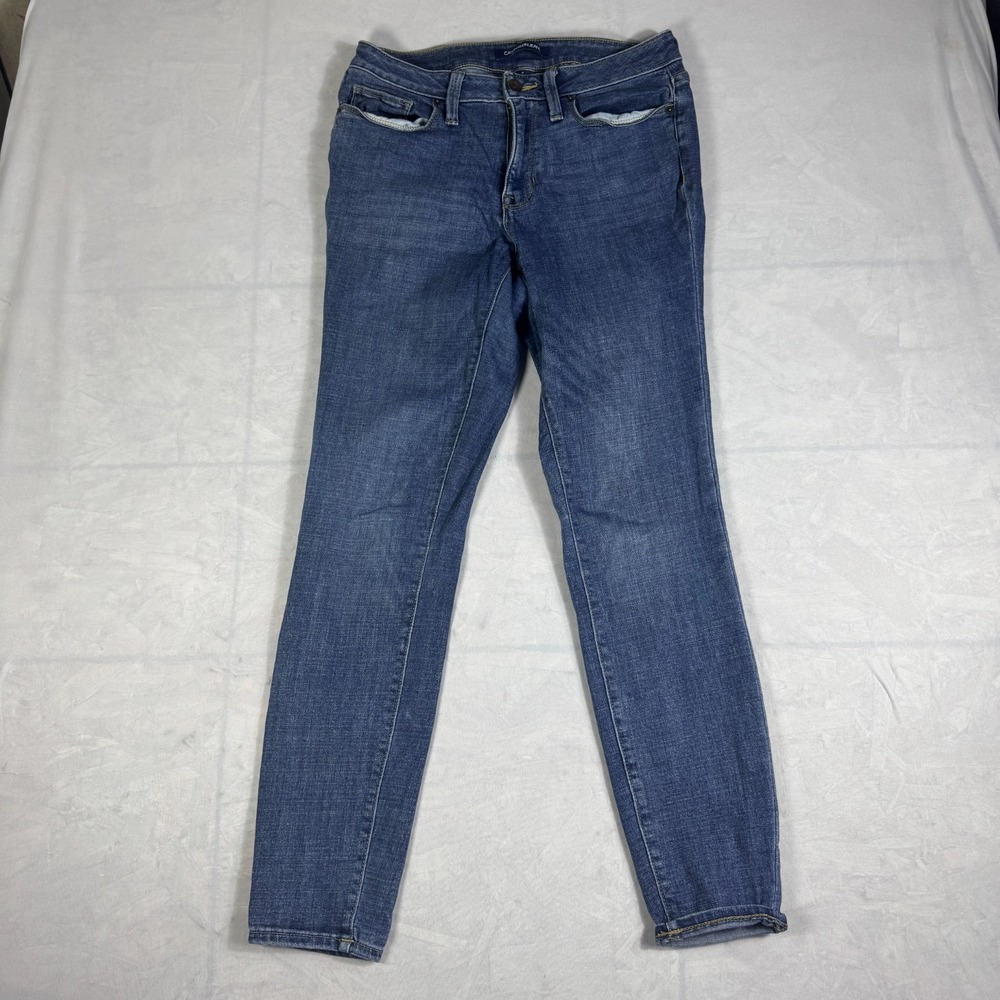 Calvin Klein Womens Jeans Medium Wash Blue Denim Skinny Leg 5-Pocket Classic 6